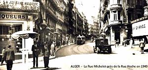 1803- Alger - La Rue2 Michelet vers la rue Hoche - 1949